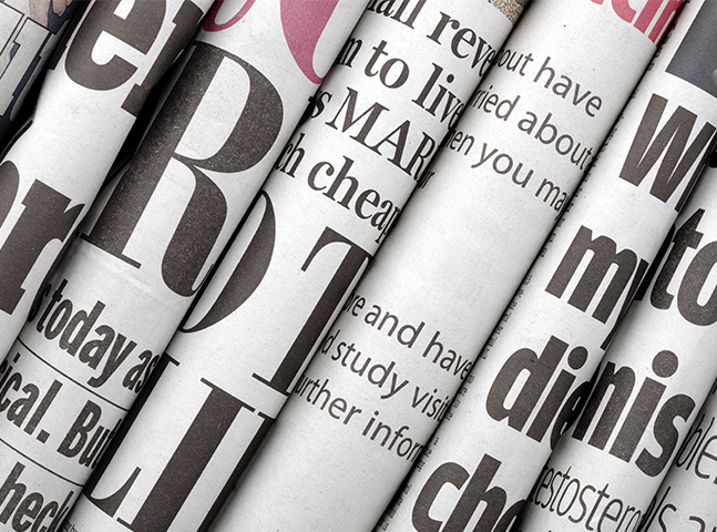 news paper rolls